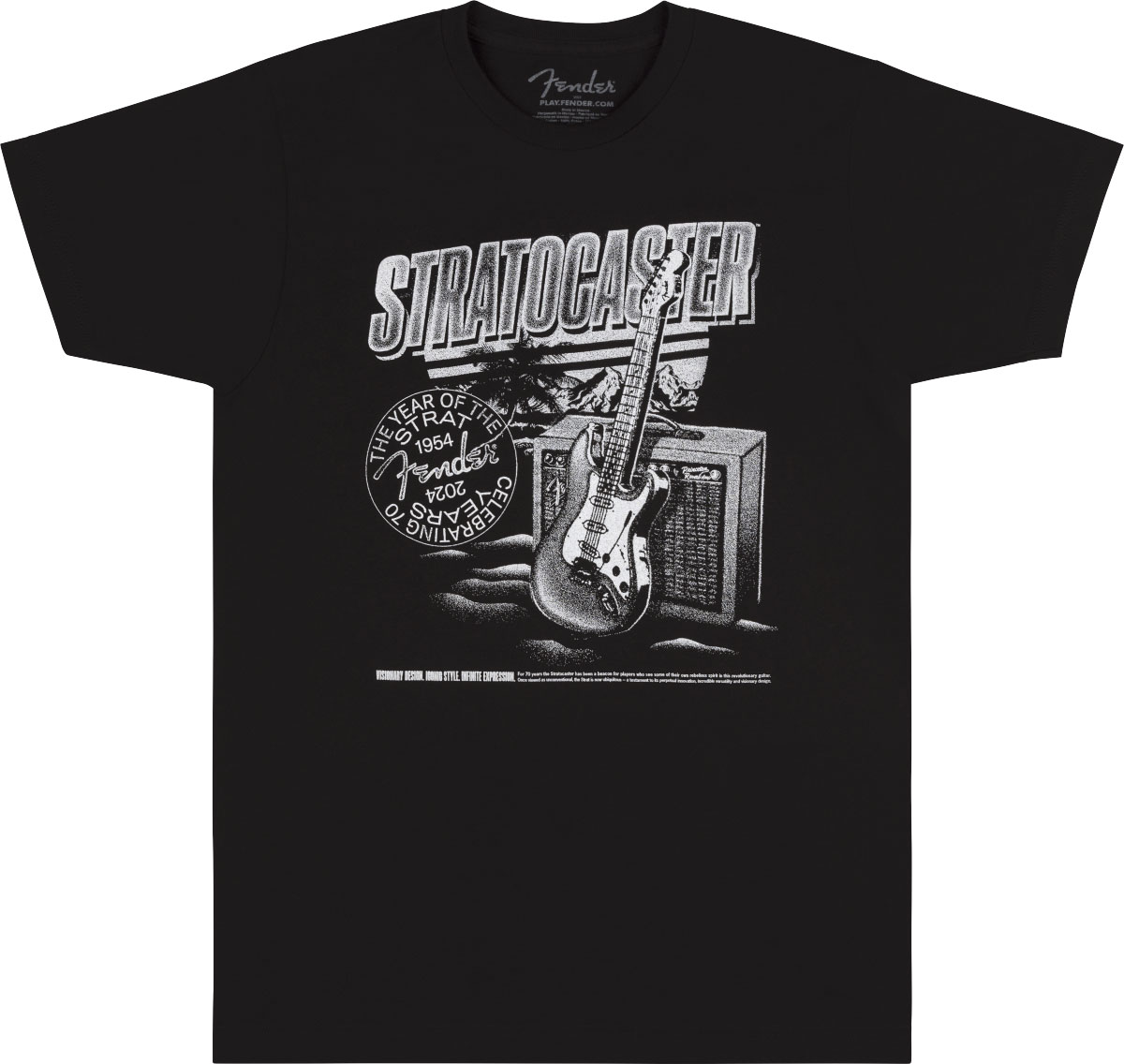 FENDER Fender Stratocaster 70Th Anni, Tee, Black, L