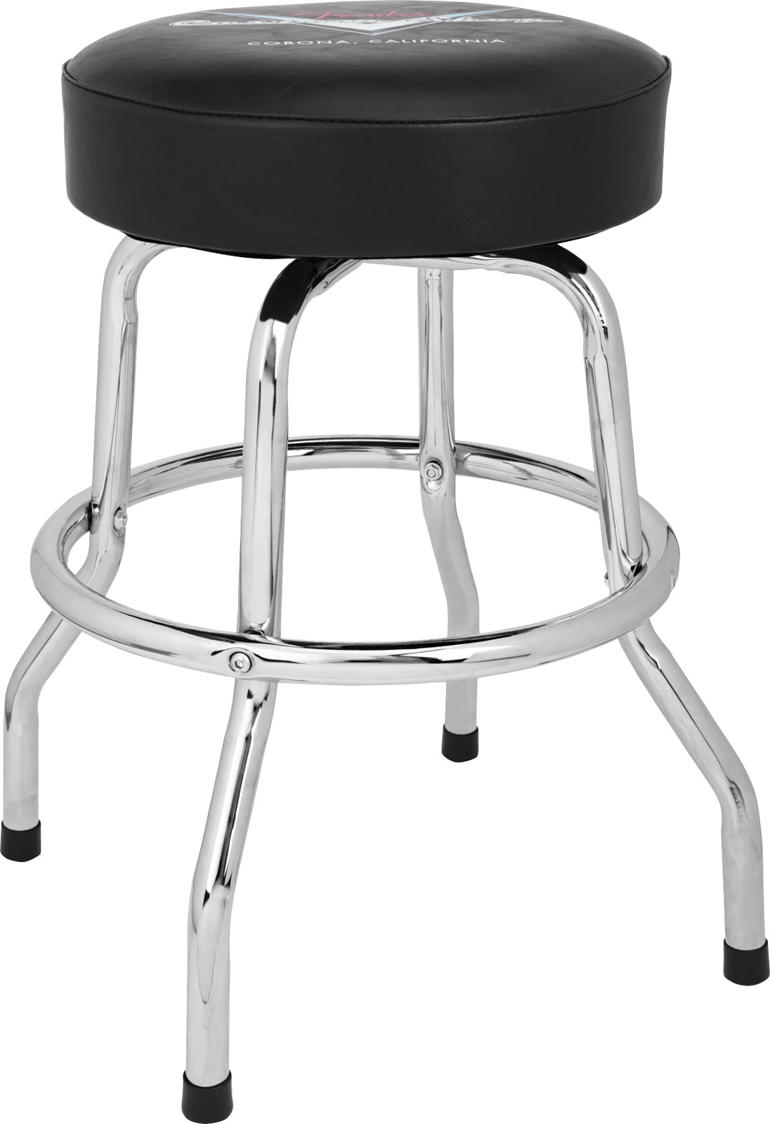 FENDER Chevron Logo Barstool Black-Chrome 24