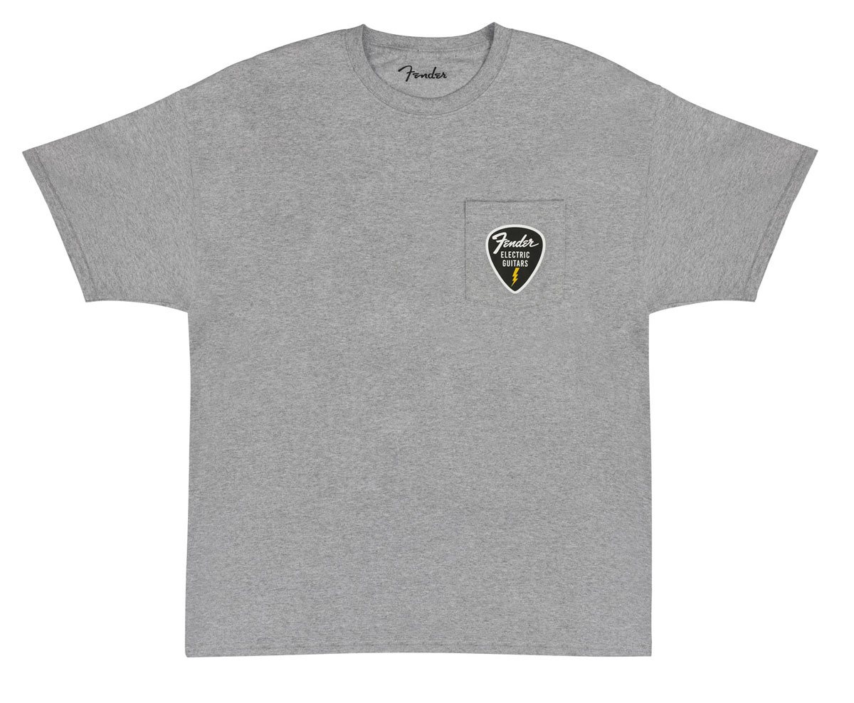 FENDER PICK PATCH POCKET TEE ATHLETIC GRAY L