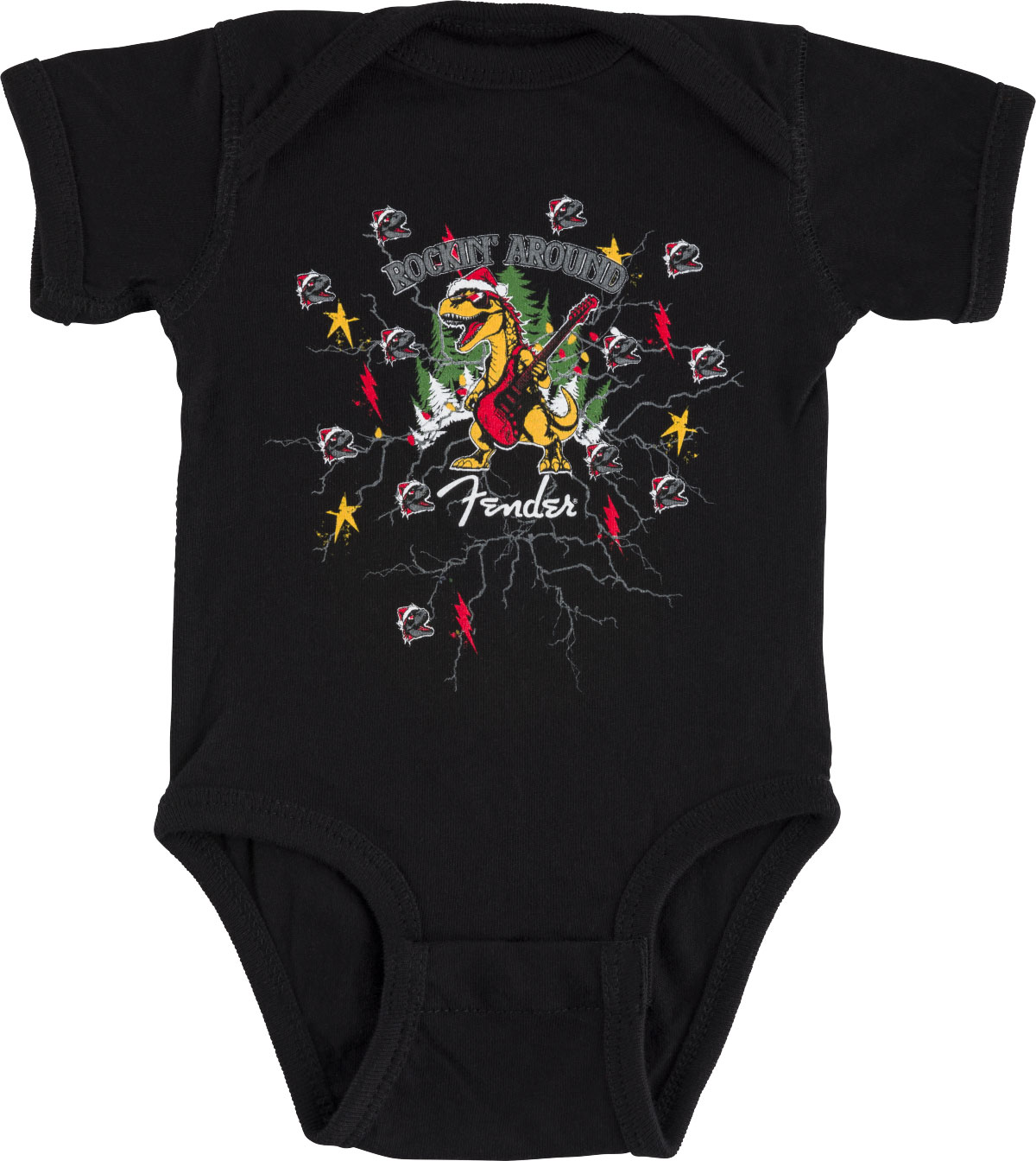 FENDER 2025 Christmas Dinosaur Baby Bodysuit 6-12 Months