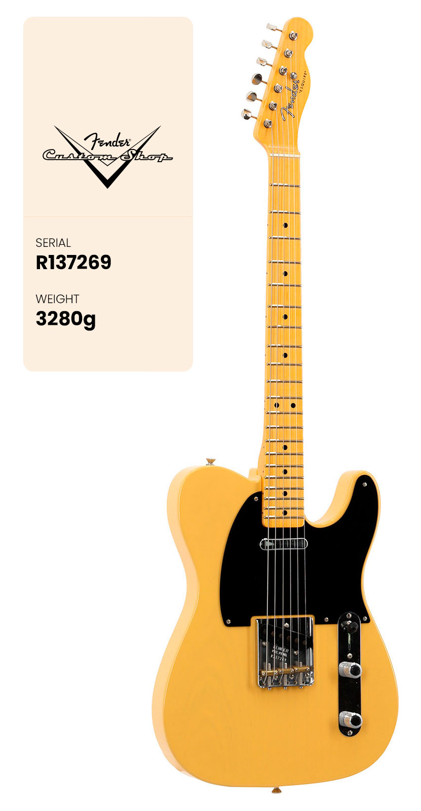 FENDER CUSTOM SHOP Esquire Double 1950 Time Capsule Nocaster Blonde Vintage Custom 2025