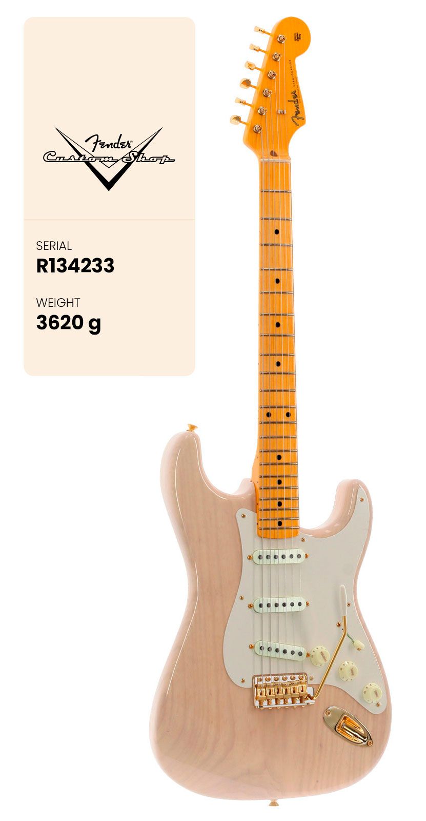 FENDER CUSTOM SHOP Stratocaster 57 Time Capsule Aged White Blonde Vintage Custom 2025