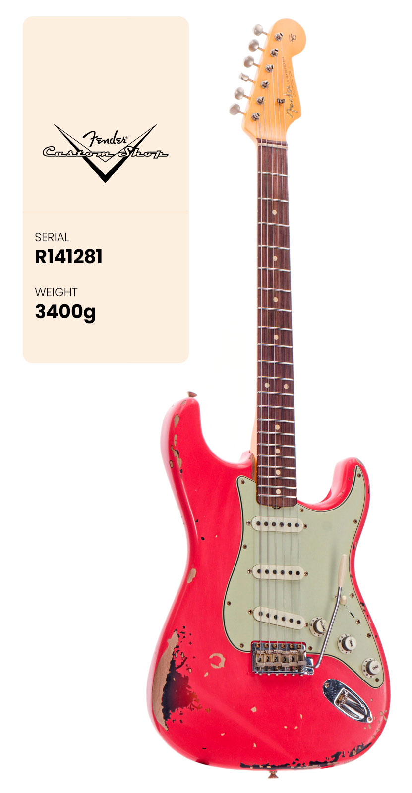 FENDER CUSTOM SHOP Stratocaster Michael Landau '63 FIESTA RED over 3-Color Sunburst Signature Artist 2025