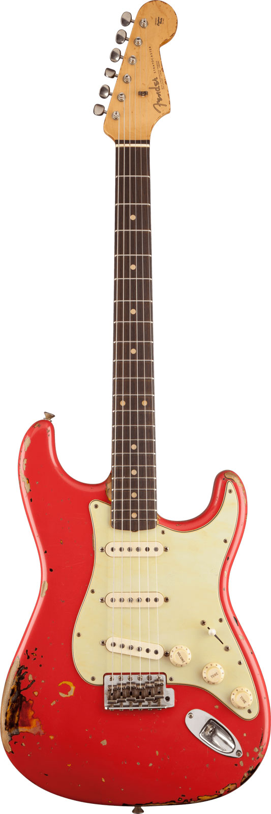 FENDER CUSTOM SHOP Stratocaster Michael Landau '63 FIESTA RED over 3-Color Sunburst Signature Artist 2025