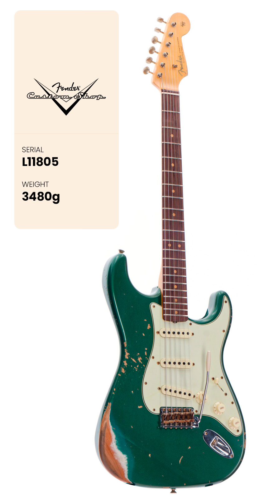 FENDER CUSTOM SHOP Stratocaster L-Series Ltd Heavy Relic Aged Sherwood Green Metallic