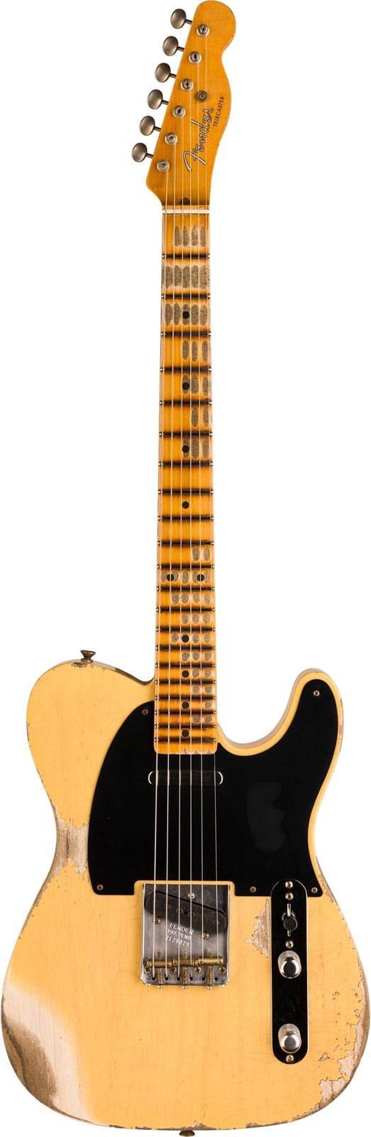 FENDER CUSTOM SHOP TELECASTER CUSTOM TIME MACHINE '54 - HEAVY RELIC, FADED AGED NOCASTER BLONDE
