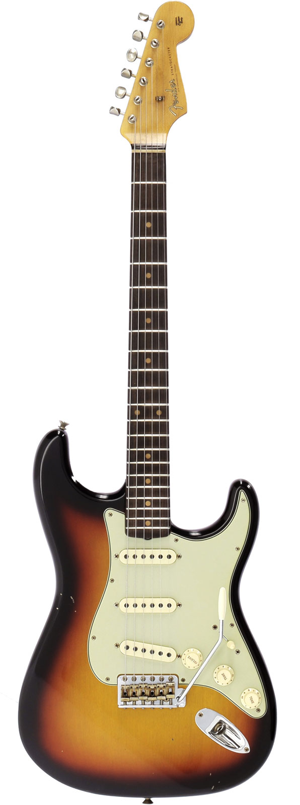 FENDER CUSTOM SHOP Stratocaster 59 Cs Rw Journeyman Super Faded Chocolate 3 Tone Sunburst N°CZ581873