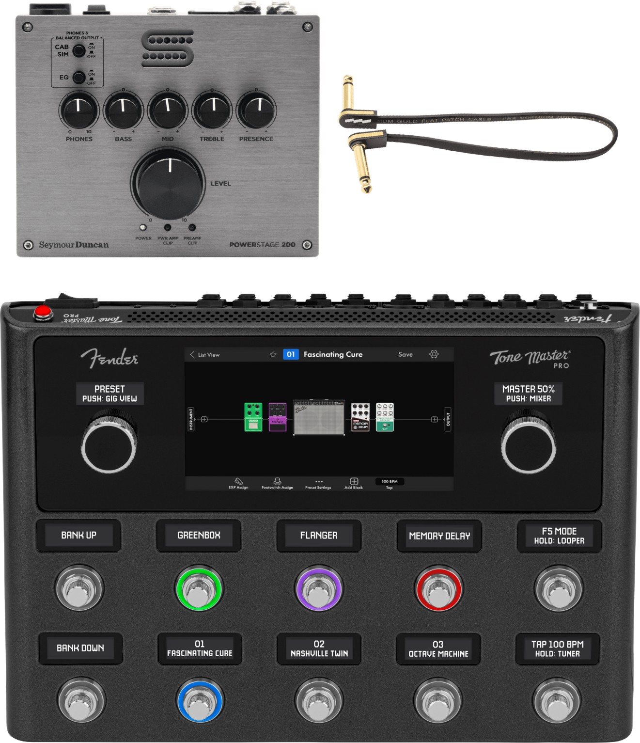 FENDER Tone Master Pro + Seymour Duncan Power Stage 200 + Câble EBS