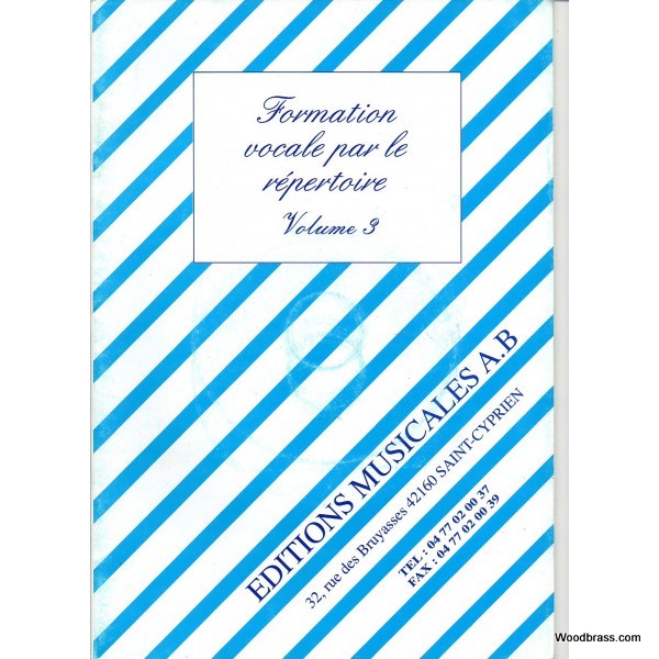 AB FORMATION VOCALE PAR LE REPERTOIRE VOL.3