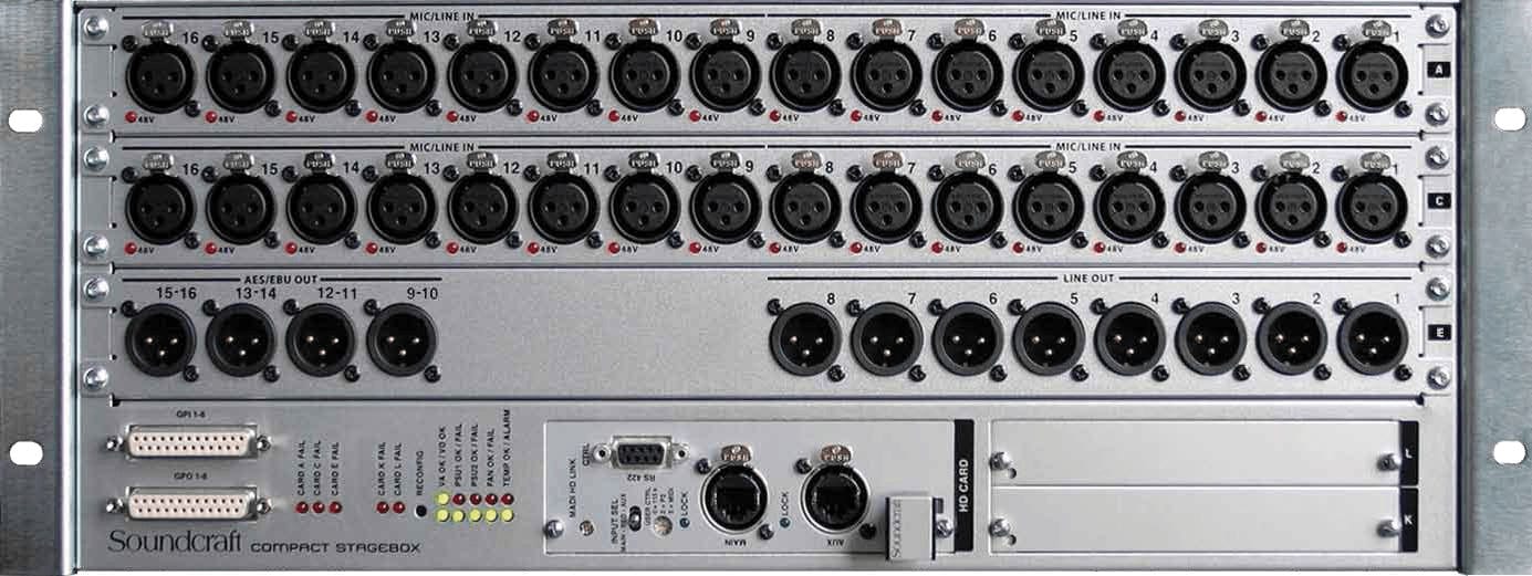 SOUNDCRAFT RACK DE SCNE COMPACT 32IN/16 OUT ANALOG CAT5