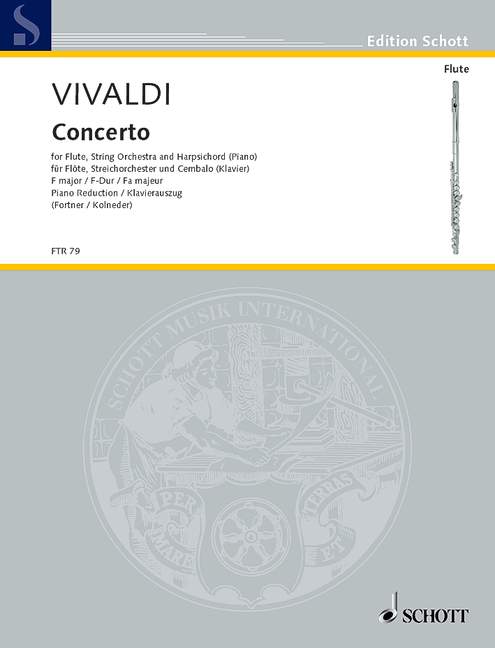SCHOTT VIVALDI CONCERTO ”LA TEMPESTA DI MARE”, F MAJOR, OPUS 10-1 - RV433 (FLTE / PIANO)