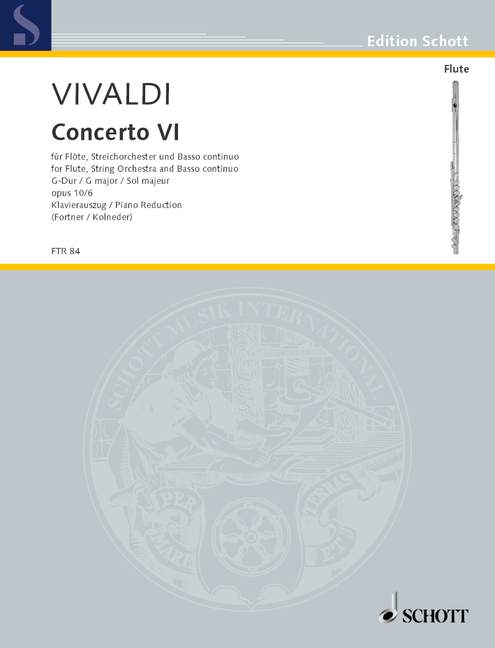 SCHOTT Vivaldi Concerto Vi, Opus 10-6