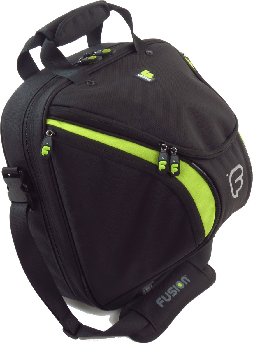 FUSION BAGS BAG FOR COR D'HARMONIE PAVILLON DETECHABLE BLACK/GREEN LIME PB-17-L