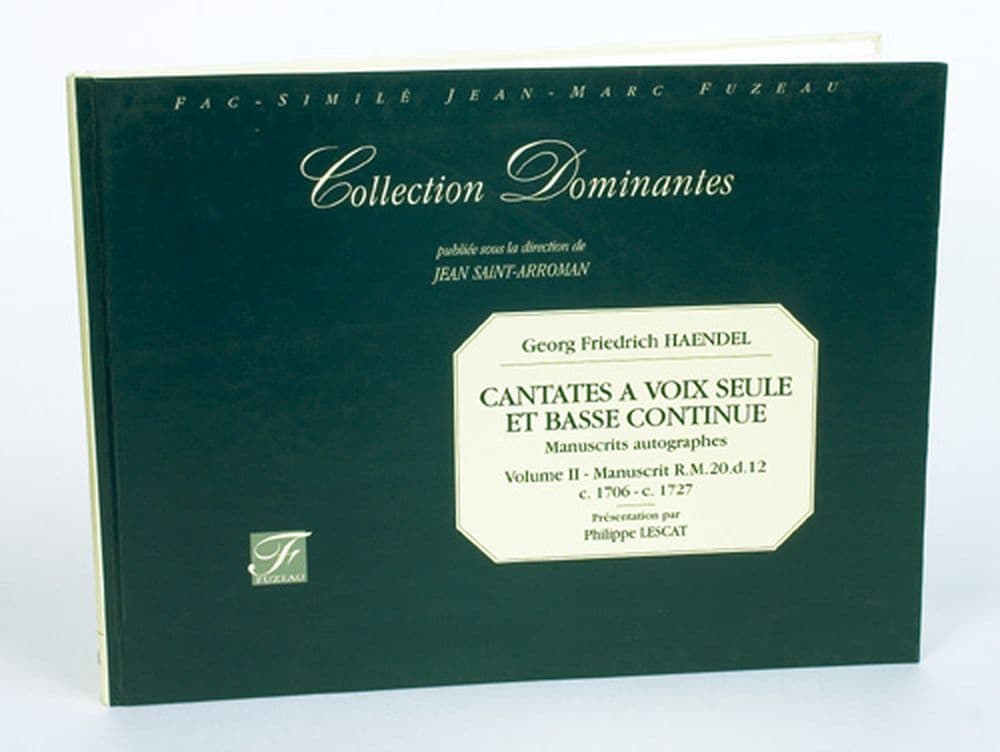 ANNE FUZEAU PRODUCTIONS HAENDEL G.F. - CANTATES POUR VOIX SEULE ET BASSE CONTINUE VOL.2 - FAC-SIMILE FUZEAU