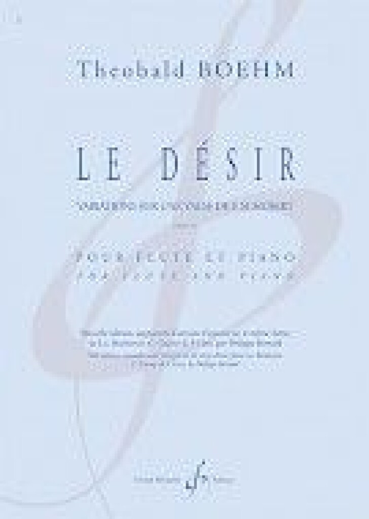BILLAUDOT Boehm Theobald - Le Desir Opus 21 - Fantaisie Sur Un Air De Franz Schubert - Flute et Piano