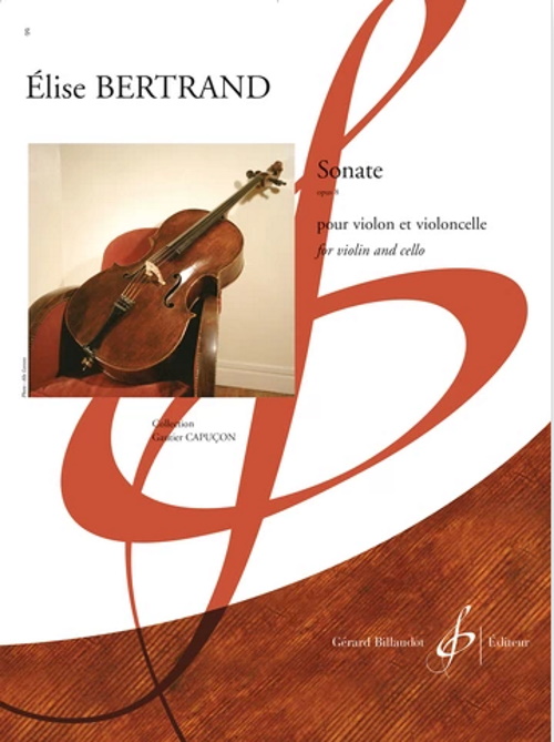 BILLAUDOT BERTRAND ELISE - SONATE OP.8 - VIOLON & VIOLONCELLE