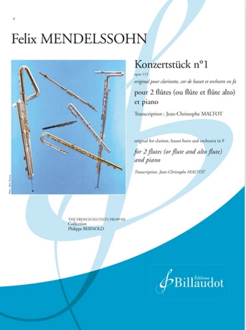 BILLAUDOT Mendelssohn F. - Konzertstuck N.1 Op.113 - 2 Flutes & Piano
