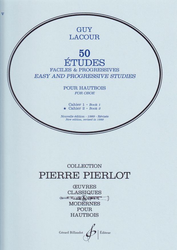 BILLAUDOT LACOUR GUY - ETUDES FACILES ET PROGRESSIVES CAHIER 2 - HAUTBOIS
