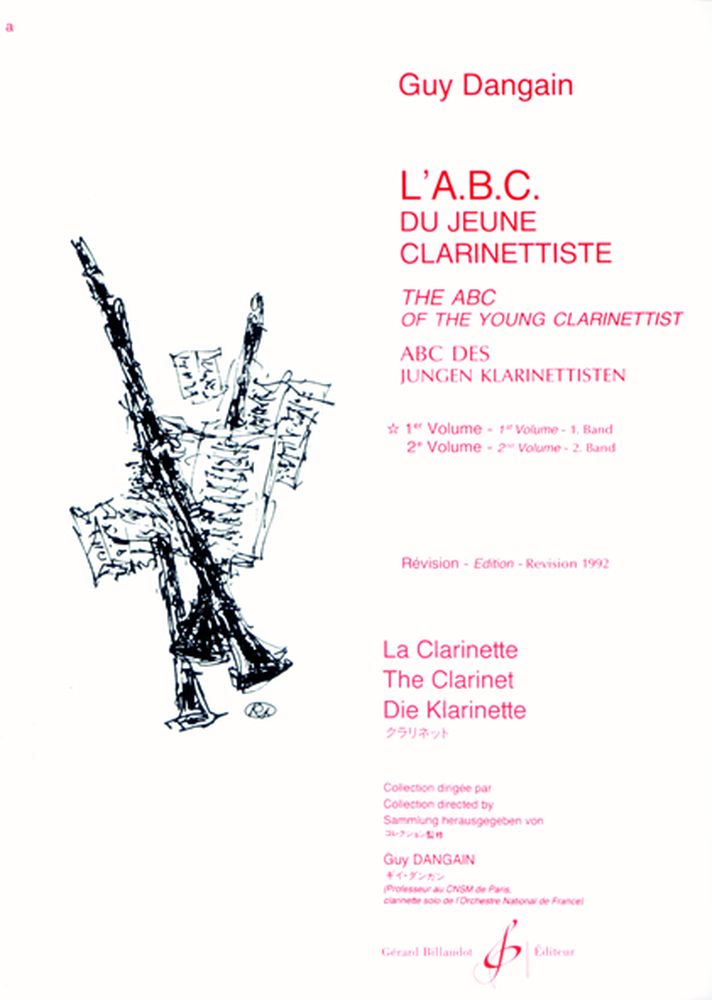 BILLAUDOT DANGAIN GUY - ABC DU JEUNE CLARINETTISTE VOL.1