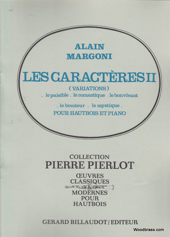 BILLAUDOT MARGONI A. - LES CARACTERES 2 - HAUTBOIS ET PIANO