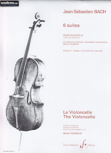 BILLAUDOT BACH J.S. - SIX SUITES POUR VIOLONCELLE, SUITES 1, 2 ET 3 VOL.1 - VIOLONCELLE