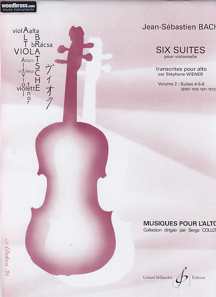 BILLAUDOT BACH J.S. - SIX SUITES POUR ALTO VOL.2 SUITES 4,5,6