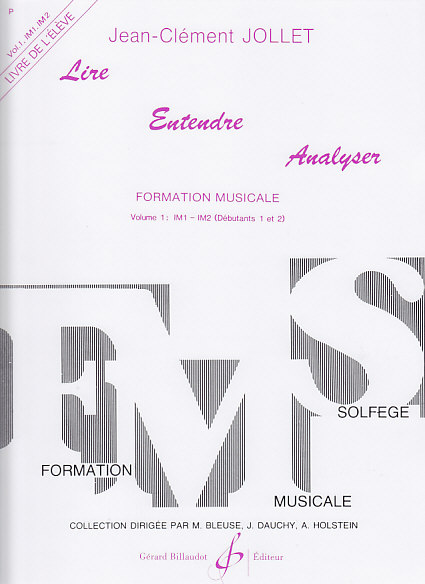BILLAUDOT Jollet JEAN-clement - Lire Entendre Analyser Vol.1 (eleve)