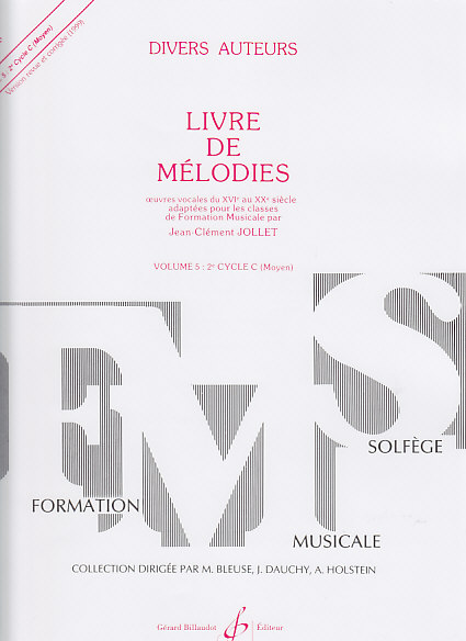 BILLAUDOT Jollet JEAN-clement - Livre De Mélodies Vol.5