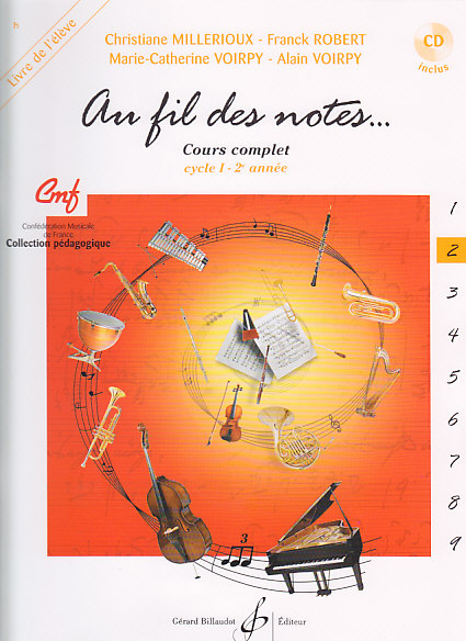BILLAUDOT Au Fil Des Notes Vol.2 + CD - Livre De L'eleve
