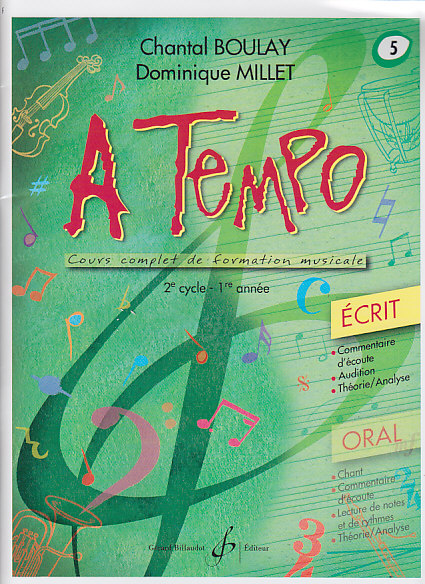 BILLAUDOT BOULAY/MILLET - A TEMPO VOL.5 ECRIT