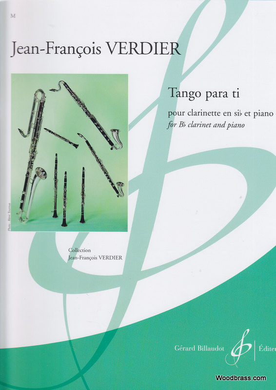 BILLAUDOT VERDIER, J.F. - TANGO PARA TI - CLARINET AND PIANO
