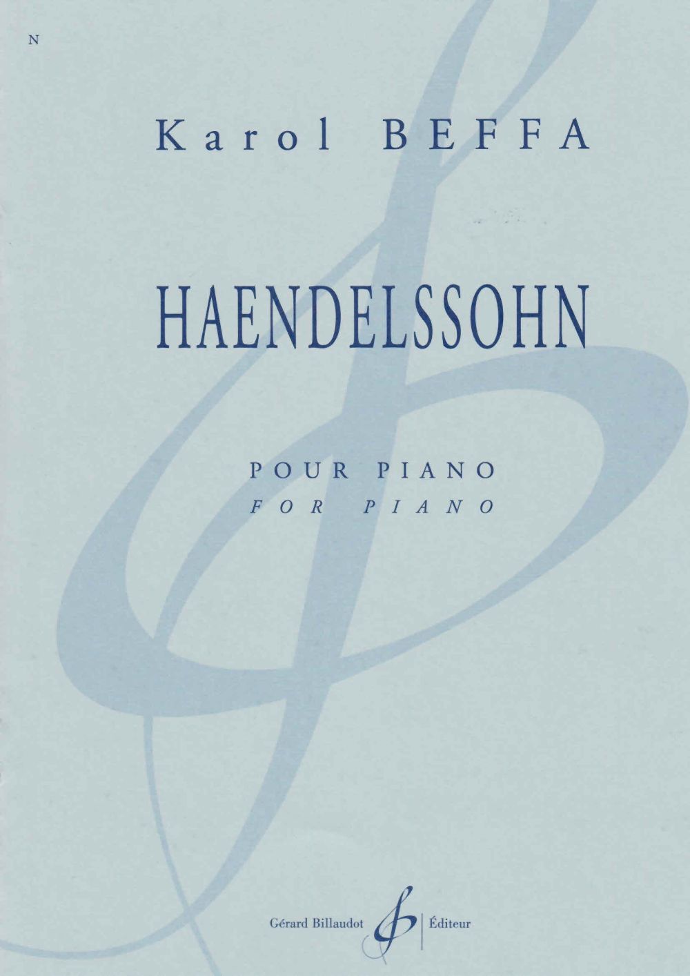 BILLAUDOT BEFFA KAROL - HAENDELSSOHN - PIANO