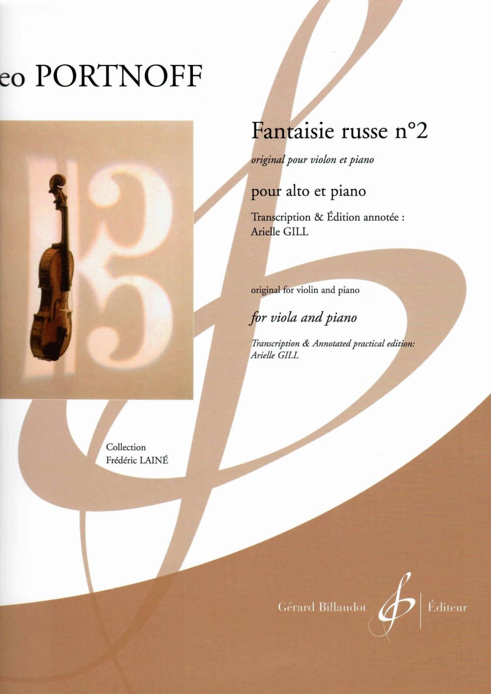 BILLAUDOT PORTNOFF LEO - FANTAISIE RUSSE N°2 - ALTO & PIANO