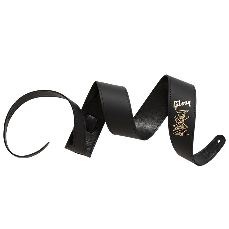 GIBSON ACCESSORIES SLASH PREMIUM LEATHER GUITAR STRAP, GOLD 