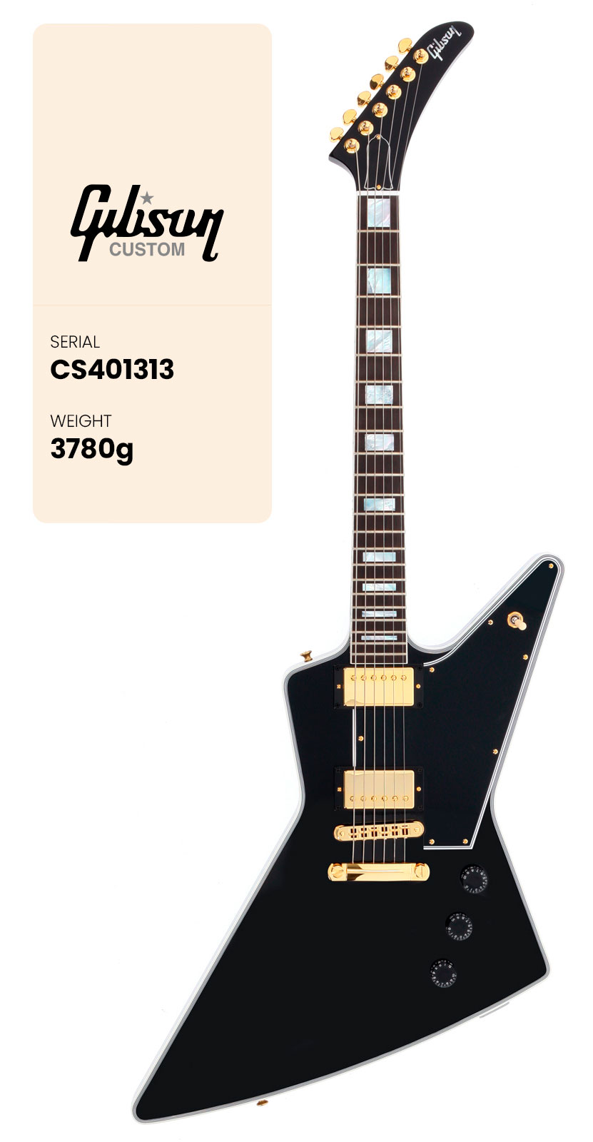 GIBSON CUSTOM Explorer Custom Ebony CS MC #CS401313