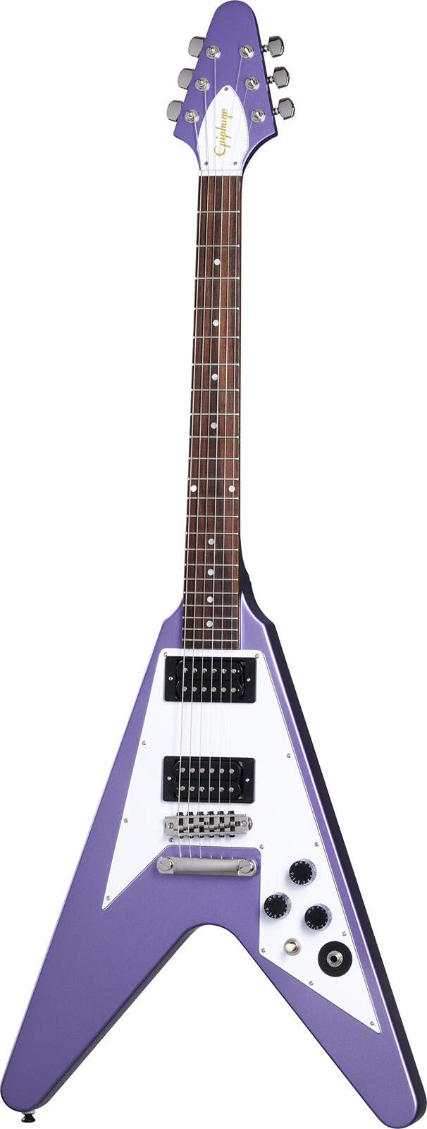 EPIPHONE Flying V 1979 Signature Kirk Hammett Purple Metallic