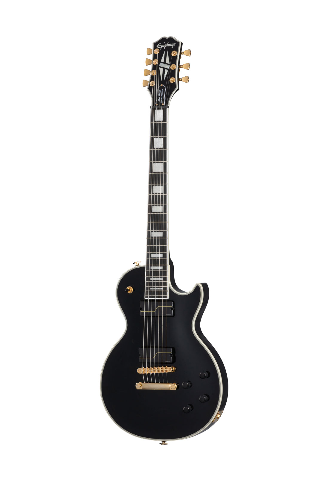 EPIPHONE LES PAUL CUSTOM ORIGINS 7 MATT HEAFY + ETUI EBONY ARTIST IBG