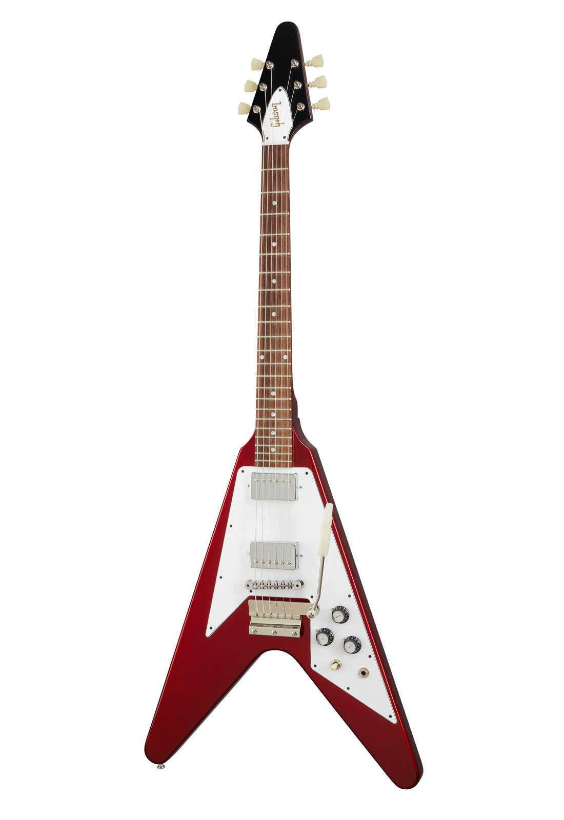 GIBSON CUSTOM FLYING V MAHOGANY 1967 REISSUE W/ MAESTRO VIBROLA GLOSS SPARKLING BURGUNDY CS HRC