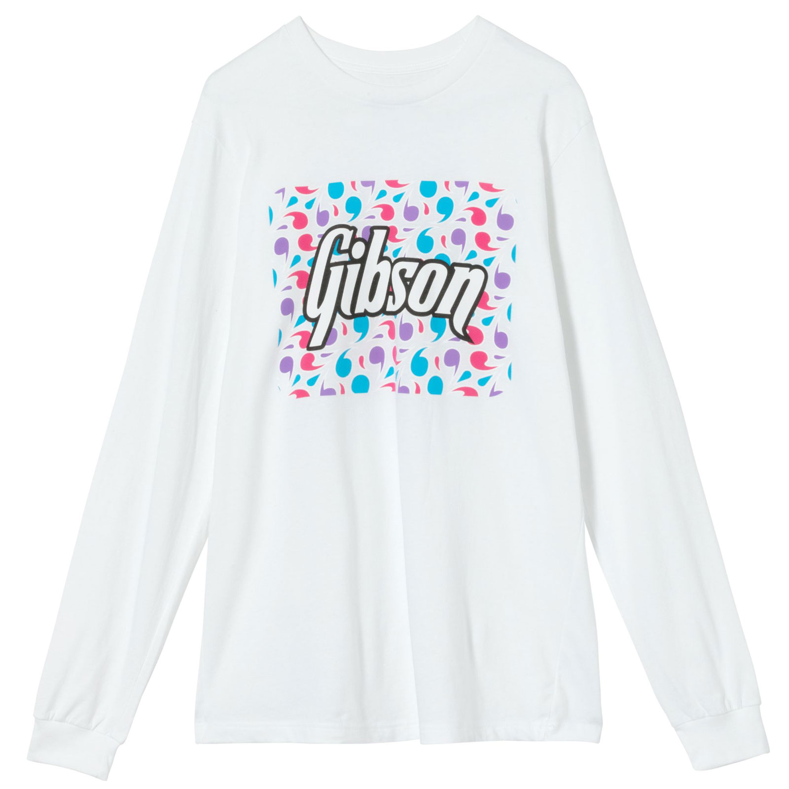 GIBSON ACCESSORIES Floral Block Logo Long Sleeve Tee White Taille M