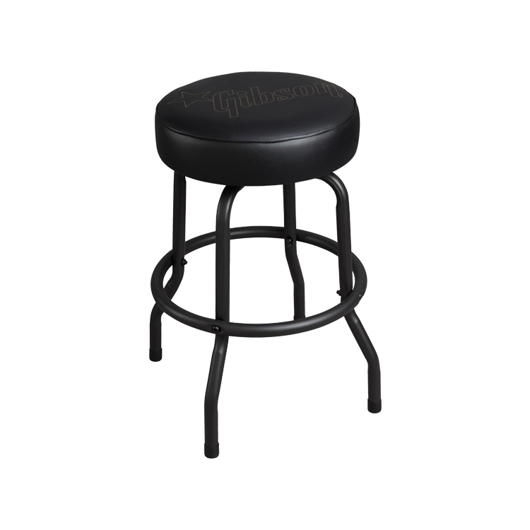 GIBSON ACCESSORIES Home Office And Studio Premium Playing Stool, Star Logo, Short Black