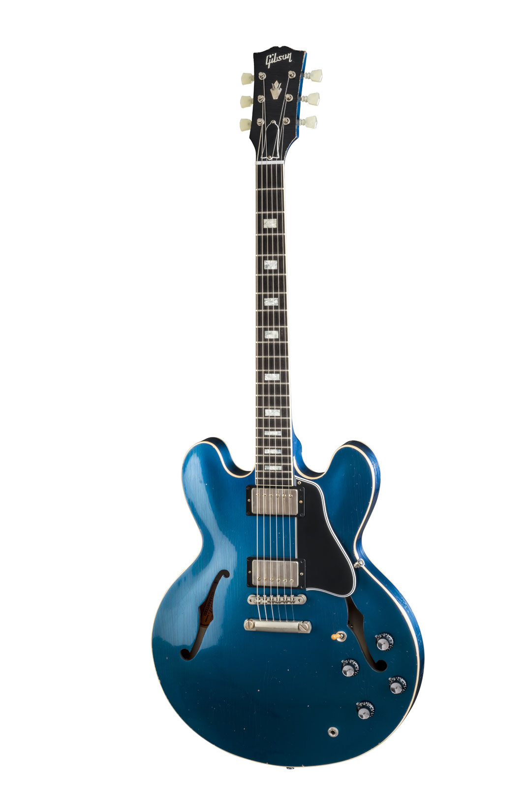 Gibson Custom Shop Es-335 Block Candy Apple Blue Heavy Aged Nh 2018