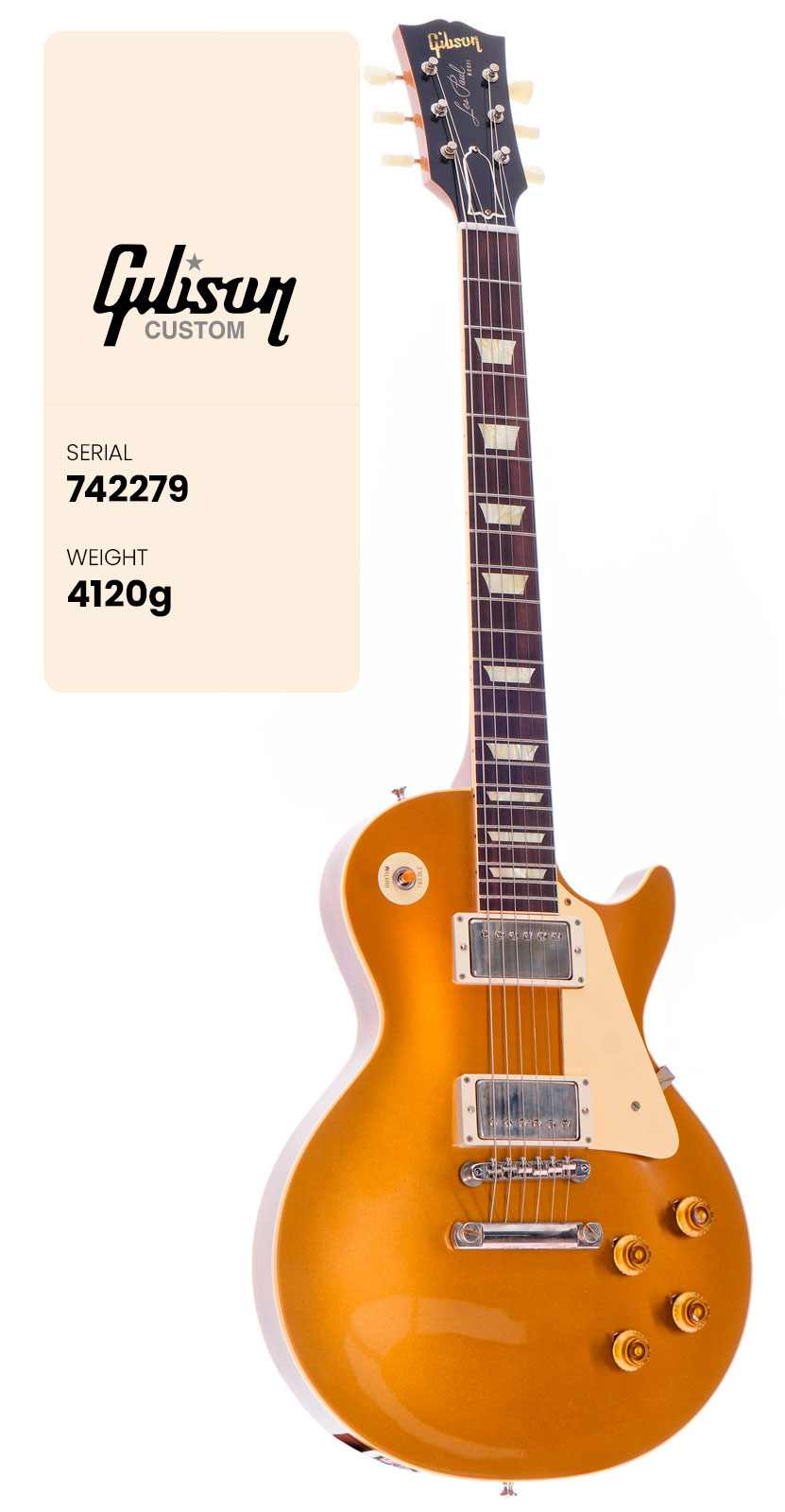 GIBSON CUSTOM Les Paul 1957 Goldtop Vos Double Gold Cs Hrc