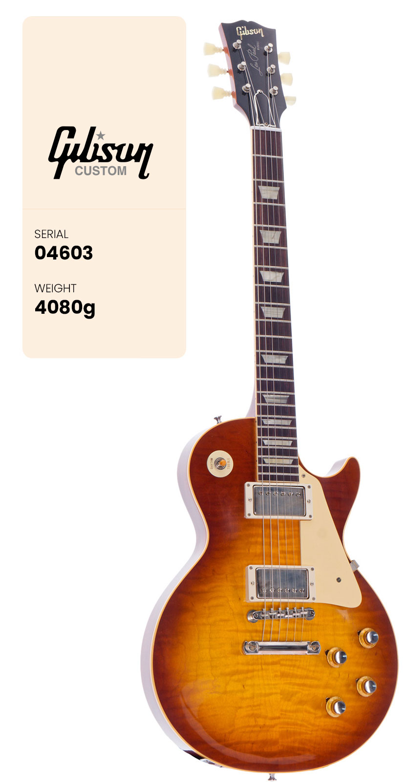 GIBSON CUSTOM Les Paul Standard 1960 Reissue Vos Iced Tea Burst Cs Hrc