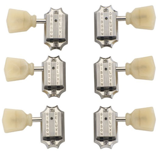 GIBSON ACCESSORIES Vintage Nickel Machine Heads, Yellow Buttons
