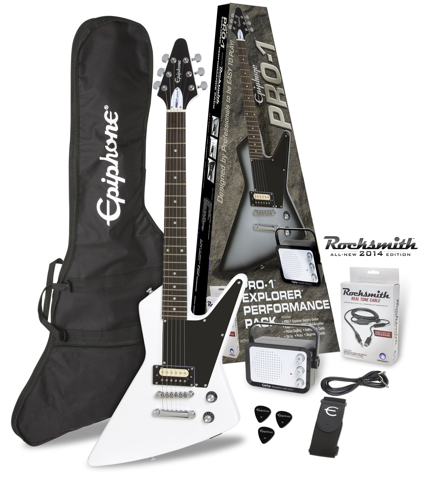 Epiphone Pro-1 Explorer Artic White Pack (rocksmith)