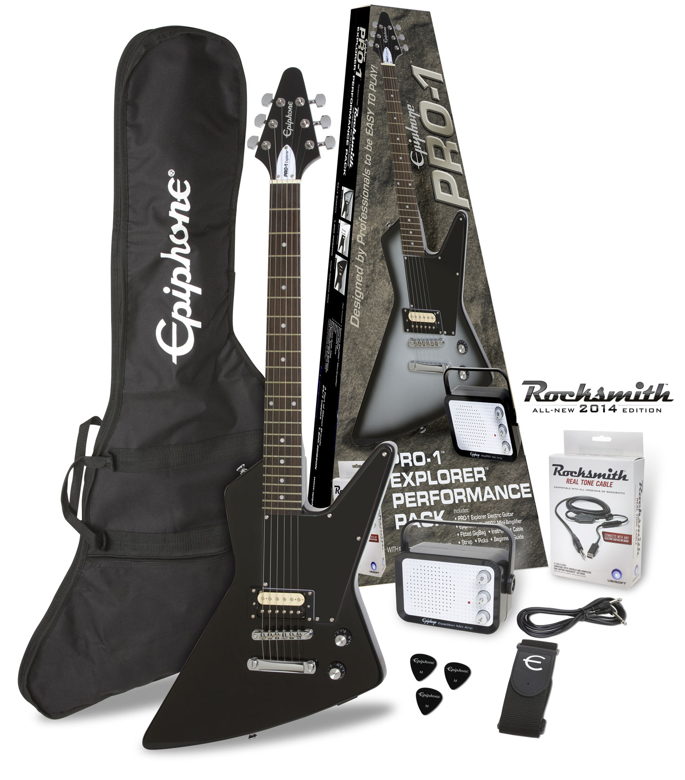 Epiphone Pro-1 Explorer Ebony Pack (rocksmith)