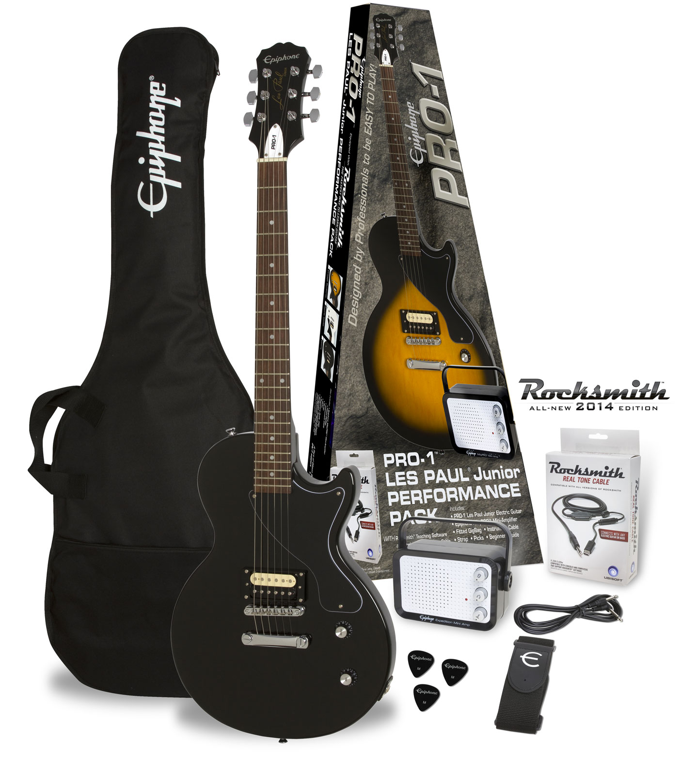 Epiphone Pro-1 Les Paul Junior Ebony Pack (rocksmith)