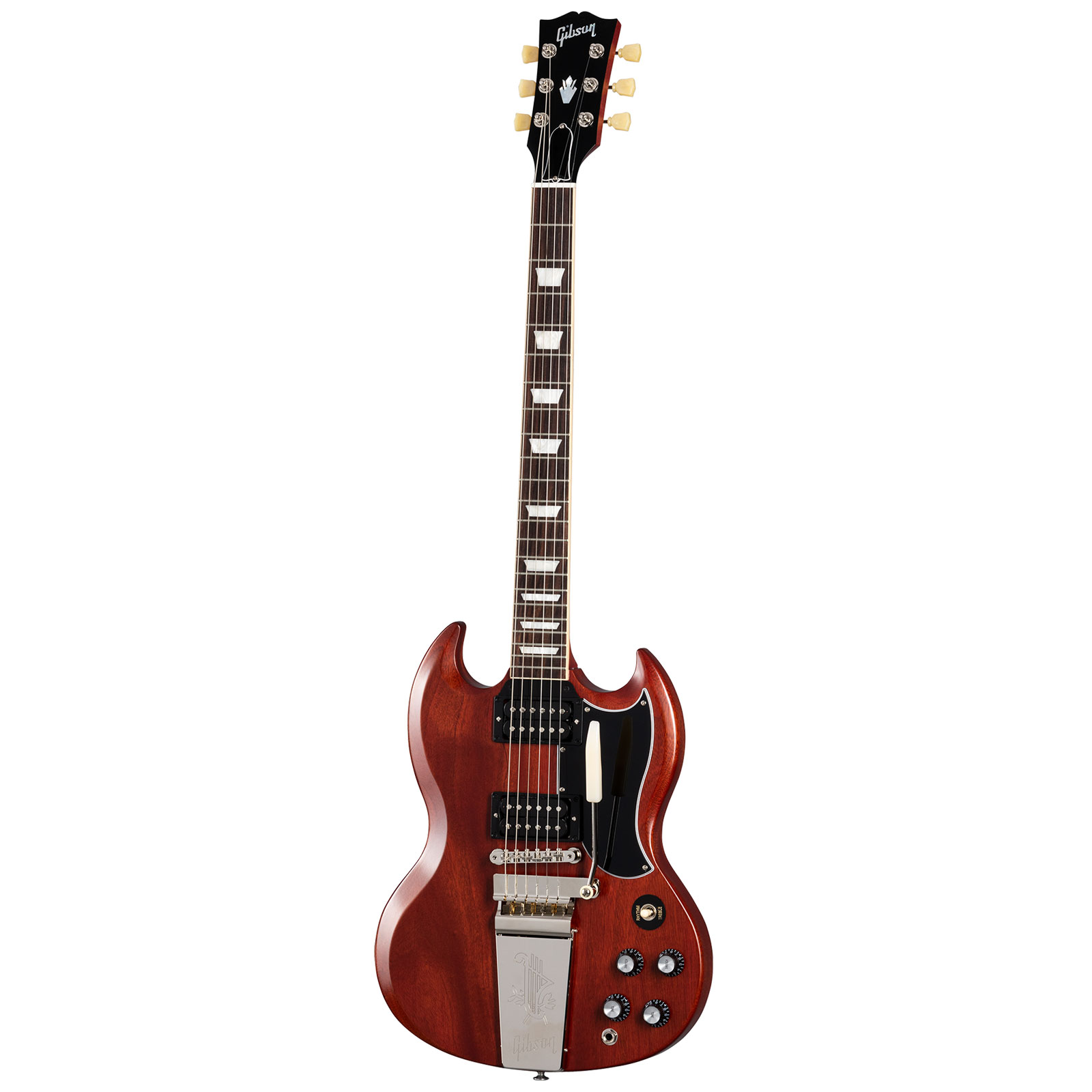 GIBSON USA SG STANDARD '61 FADED MAESTRO VIBROLA VINTAGE CHERRY OC