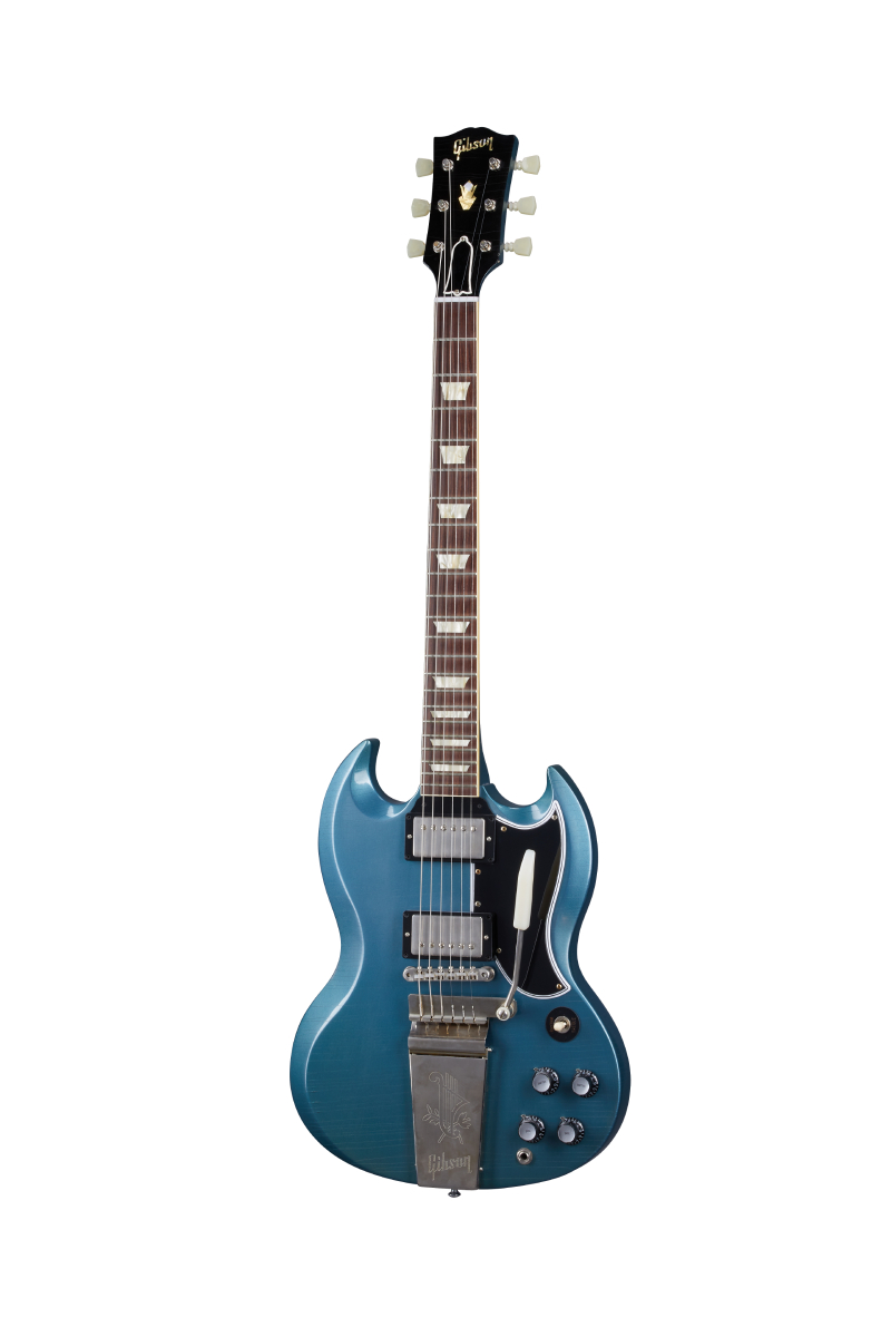 GIBSON CUSTOM Sg Standard 1964 Reissue W/ Maestro Ultra Light Aged Pelham Blue Cs Mlc