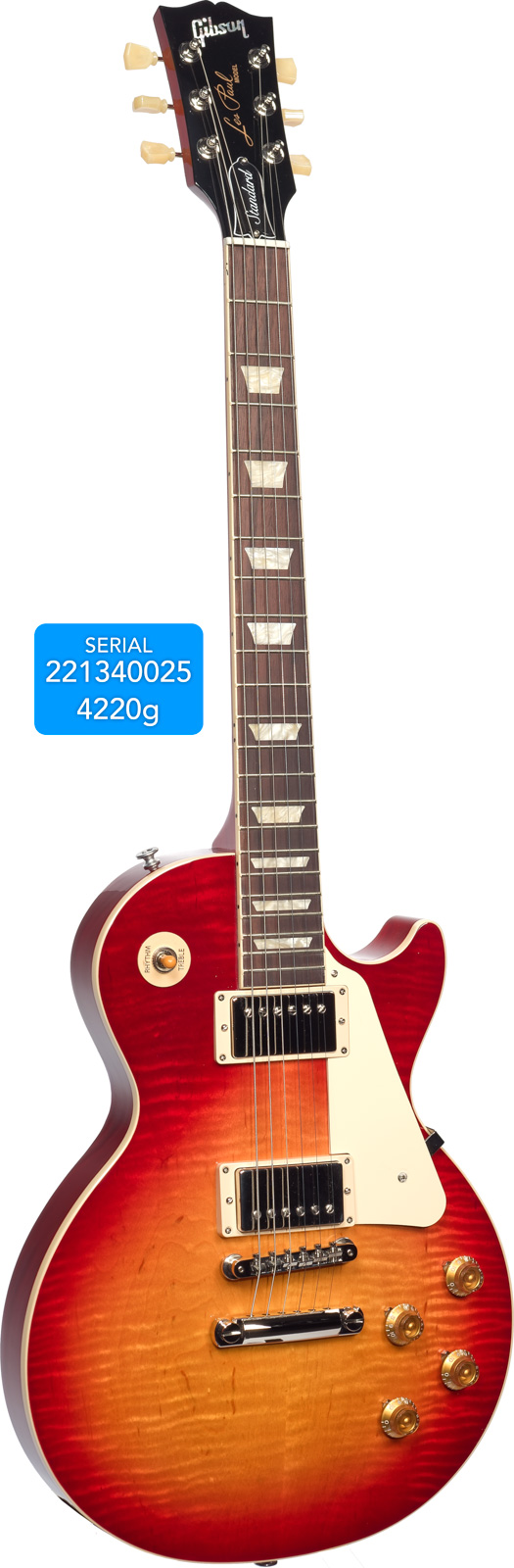 GIBSON USA Les Paul Standard 50s AAA Heritage Cherry Sunburst n°221340025 4,22 Kg